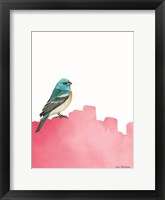 Framed Bird on Pink