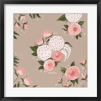 Framed Pink and White Floral