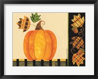Framed Pumpkin, Leaves and Acorns I