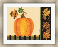 Framed Pumpkin, Leaves and Acorns I