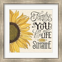 Framed Fill My Life With Sunshine
