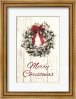 Framed Titmouse Christmas Wreath