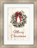 Framed Titmouse Christmas Wreath