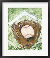 Framed Baseball & Glove