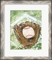 Framed Baseball & Glove