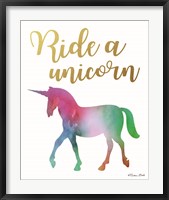 Framed Ride a Unicorn
