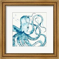 Framed 'Deep Sea VIII Teal' border=