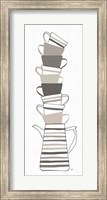 Framed Stack of Cups II Neutral