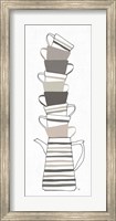 Framed Stack of Cups II Neutral