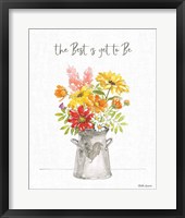 Farmhouse Floral VI Framed Print