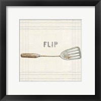 Framed 'Floursack Kitchen Sign I Neutral Sq' border=