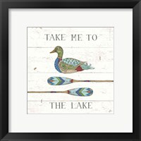 Framed 'Lake Sketches VII Color' border=