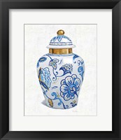 Framed Flora Chinoiserie II Textured