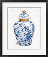 Flora Chinoiserie II Textured Framed Print