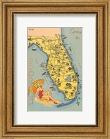 Framed Florida Postcard VI