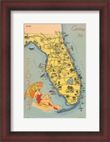 Framed Florida Postcard VI