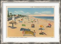 Framed Beach Postcard I