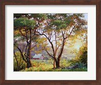 Framed Burnished Landscape