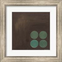 Framed Aqua Lily Pads I