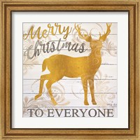 Framed 'Merry Christmas Deer' border=