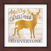 Framed 'Merry Christmas Deer' border=