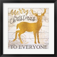 Framed 'Merry Christmas Deer' border=