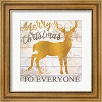 Framed Merry Christmas Deer