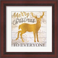 Framed Merry Christmas Deer