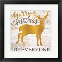 Framed 'Merry Christmas Deer' border=