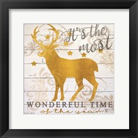 It's the Most Wonderful Time Deer Framed Print