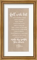 Framed Fall Wish List