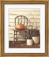 Framed Pumpkin & Chair