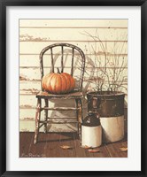 Framed Pumpkin & Chair