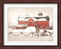 Framed Christmas Barn and Bike