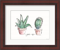 Framed You and Me Cactus