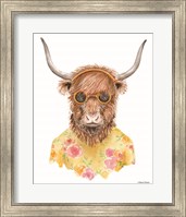 Framed Yak in Yellow