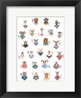 Framed Animal Alphabet Poster