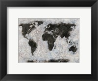 Framed Old World Map