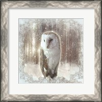 Framed 'Enchanted Winter Owl' border=