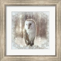 Framed Enchanted Winter Owl