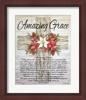 Framed Amazing Grace Christmas Cross