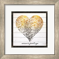 Framed Zen Season's Greeting Heart