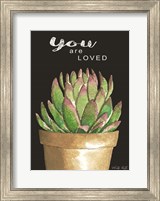 Framed You Are Loved Cactus