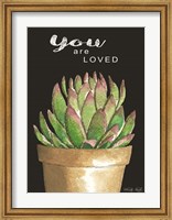 Framed You Are Loved Cactus