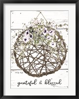 Framed Grateful & Blessed