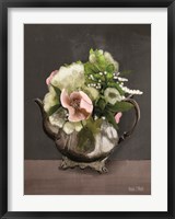 Framed Vintage Floral Tea Pot
