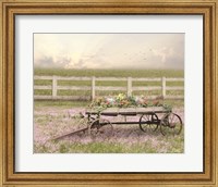 Framed Country Flower Wagon