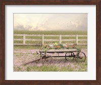 Framed Country Flower Wagon
