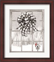 Framed Christmas Birdhouse with Bow