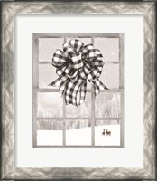 Framed Christmas Deer with Bow